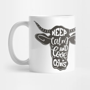 keep calm and love cows Mug